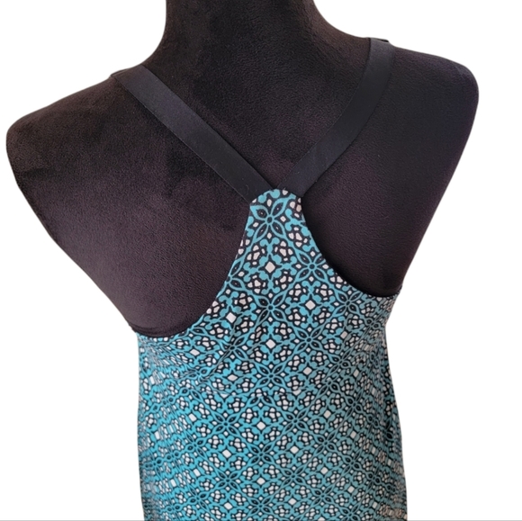 Apt. 9 Teal Floral Trellis Racerback Nightgown - Picture 6 of 7